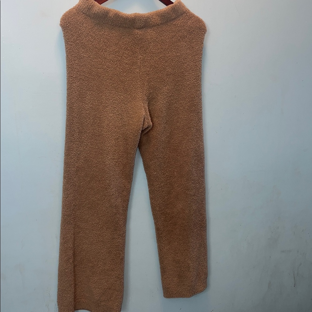 Softies top and bottom- V-Neck Women's cozy lounge set in camel color-never worn - Picture 5 of 6
